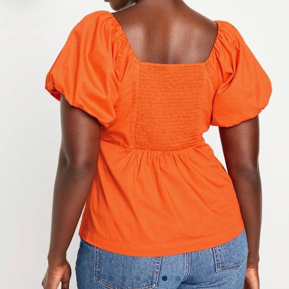 NWT OLD NAVY Waist-Defined V-Neck  Top Color: Warm Sunset - Picture 6 of 9